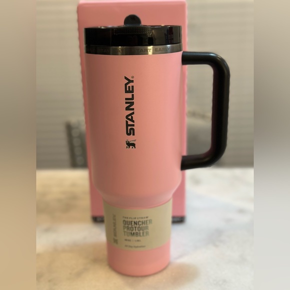 The Messi x Stanley Pink & Black GOAT Quencher ProTour Flip Straw Tumbler, 40oz - Picture 12 of 12